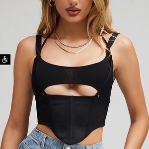 Mistress rocks mesh corset